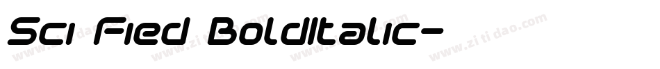 Sci Fied BoldItalic字体转换